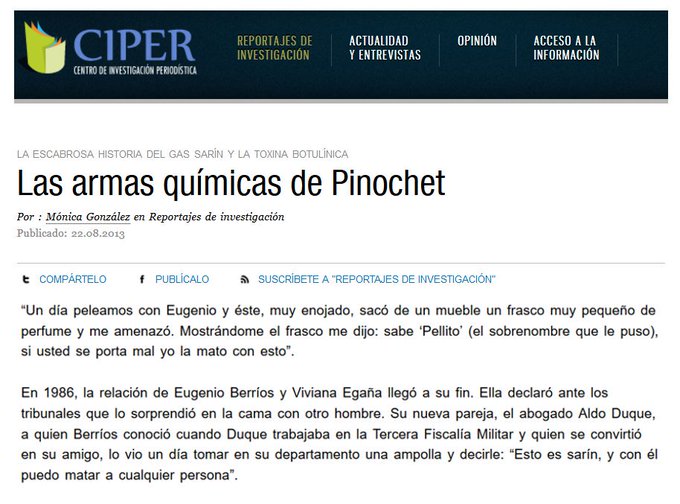 Les voy a contar quién es Aldo Duque: Ex miembro de la Fiscalia Militar 2 División del Ejército después del golpe, encargado de tapar montajes de la CNI, participaba en interrogatorios. Fue pareja del asesino Eugenio Berrios, el químico de la DINA.

me bloqueó por destaparlo 🧐