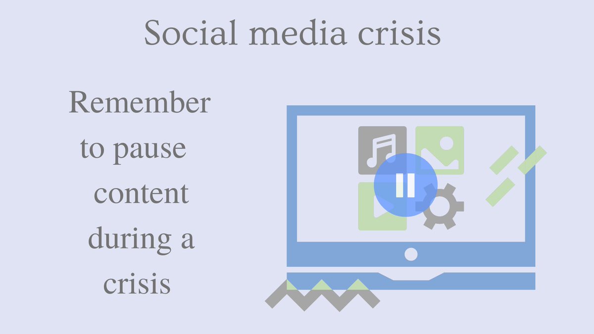 Caitlyn_C27's tweet photo. When dealing with a social media crisis it is important to pause the content you had previously prepared. Not pausing your content will make your brand look insensitive to the situation. #wucom326 https://t.co/ioqhiVfpLe