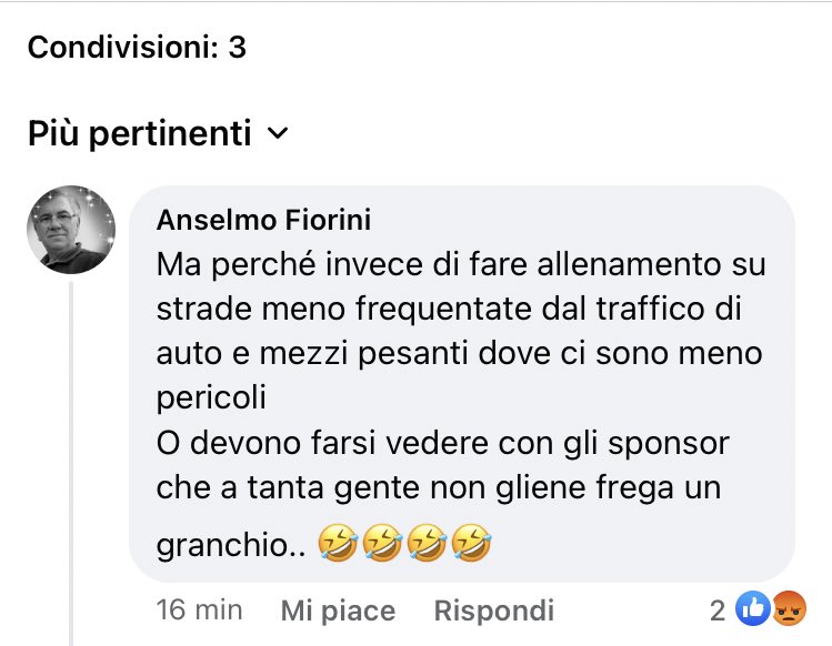 Ecco il coglione che commenta, fin quando ci sono questi commenti si va poco lontano…