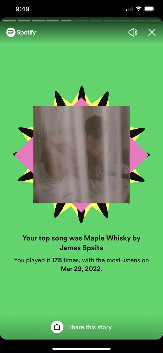 <a href="/JamesSpaite/">James Spaite</a> im in taylors top 0.5% of listeners but you got that top spot :) lovely song