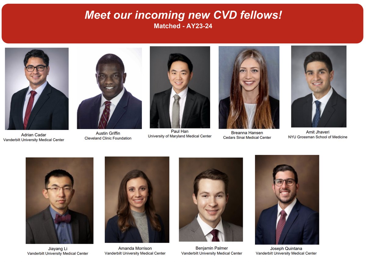 So excited for our 2022 Match! Can't wait to meet this outstanding group of future cardiologists! @BoydDamp @JaneFreedmanMD @HollyGHeartMed @VUMC_heart @VUMC_Medicine