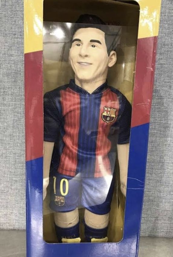 Look what we just bought on EBay! A Messi doll. 12 inches high. Cheats to get penalties. Life size! #Messi #LeoMessi #QatarWorldCup2022 #FIFAWorldCup #FIFAWorldCupQatar2022