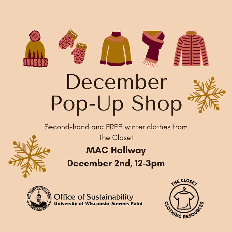 Stop by this Friday to donate or grab warm-weather gear! 🧤 #UWSP <a href="/SustainableUWSP/">UWSP Sustainability</a>