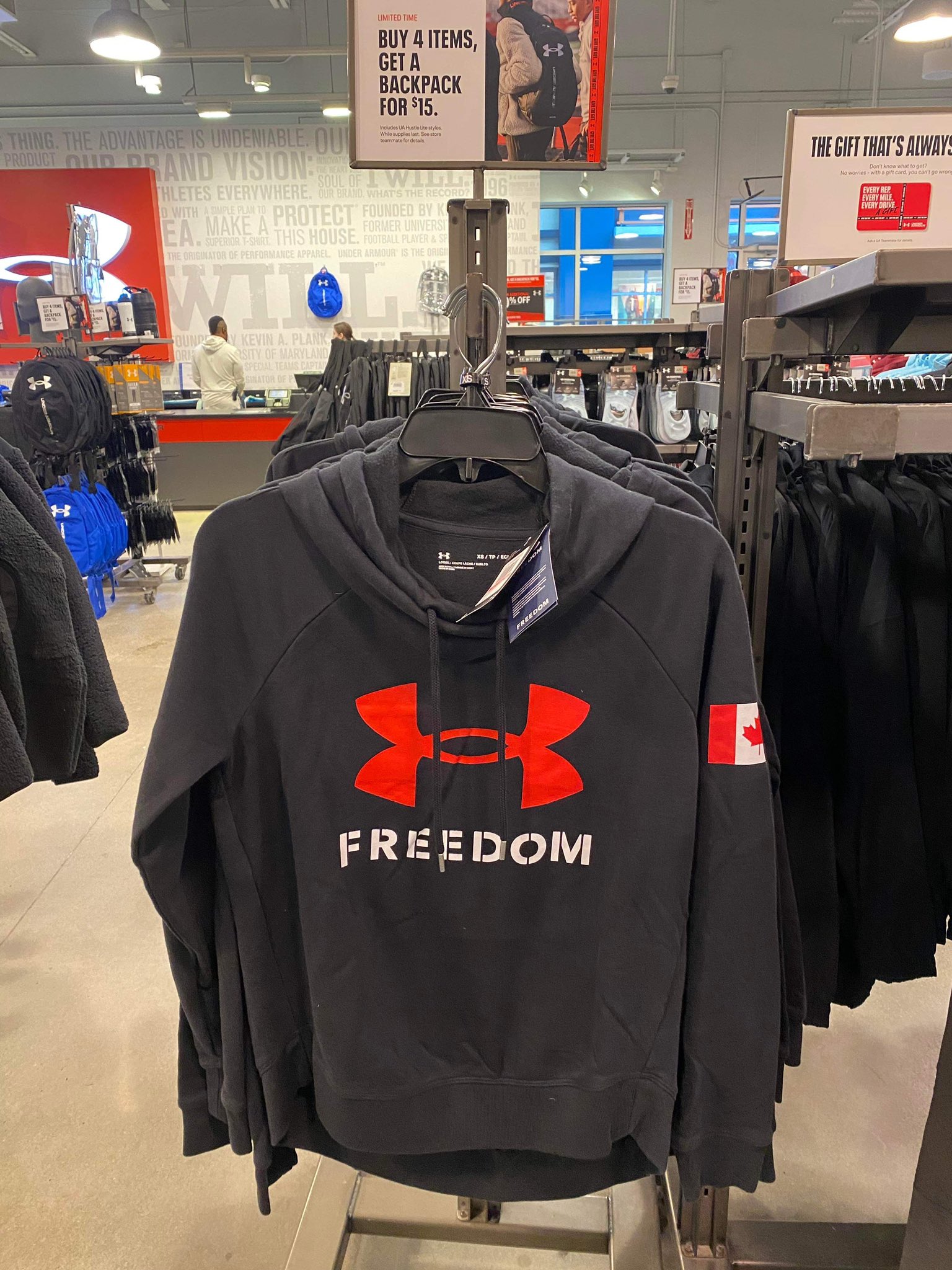 Jamie Schmale on X: “From each purchase of the UA Freedom line, Under  Armour will donate a portion of the proceeds to 1st responders, military  personnel, law enforcement, & vets as a