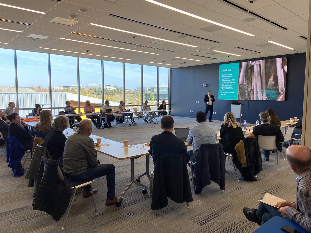 Informative &amp; fun morning connecting US and Dutch innovative #dairy #technology companies. Working together to develop #sustainable #Smart Dairy solutions. #NLCALdairytech <a href="/DairyRobot/">Lely North America</a> <a href="/TriolietENG/">Trioliet</a> <a href="/Agrifirm/">Agrifirm</a> @Hanskamp8 <a href="/EIODiagnostics/">EIO Diagnostics</a> <a href="/Rinagrobv/">Rinagro</a> <a href="/achmea/">Achmea</a>