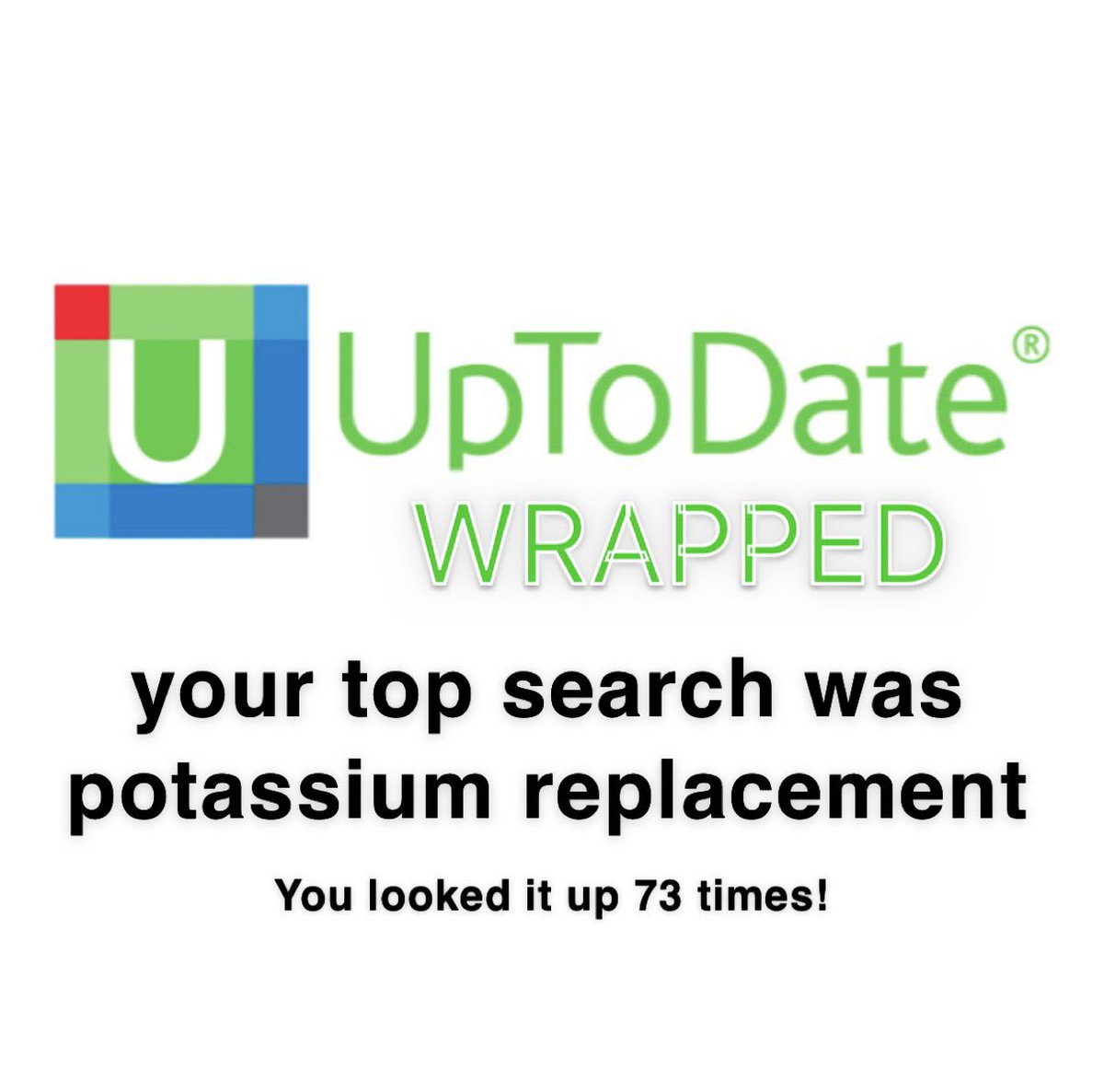 Hannah, MD (@oscethegrouch) on Twitter photo UpToDate wrapped just dropped UpToDate wrapped just dropped