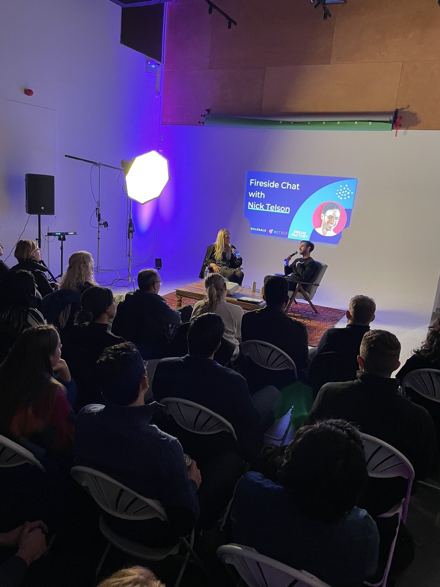 The passion coming from Nick Telson is giving a room full of 100+ fundraising founders the enthusiasm to keep going ‘I just love building startups’ 🚀 

<a href="/pitchdeckpod/">Pitch Deck Pod | Nick Telson-Sillett</a> @queenmargaritac 
<a href="/seedlegals/">SeedLegals</a> <a href="/DreamFactoryLDN/">Dream Factory</a>