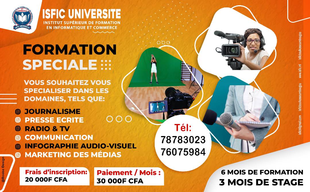 Formation en Journalisme et Communication des Médias 
#Formation_professionnelle 
#Isfic_Université