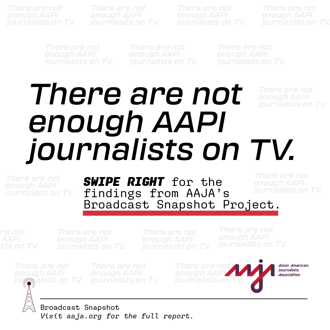 🚨REPORT: “The AAJA Broadcast Snapshot Project: Underrepresentation of AAPIs on Local TV News.” AAJA released the final report of our snapshot of AAPI on-air talent in the top 20 local TV markets. #AAJABSP /1
aaja.org/2022/11/30/loc…