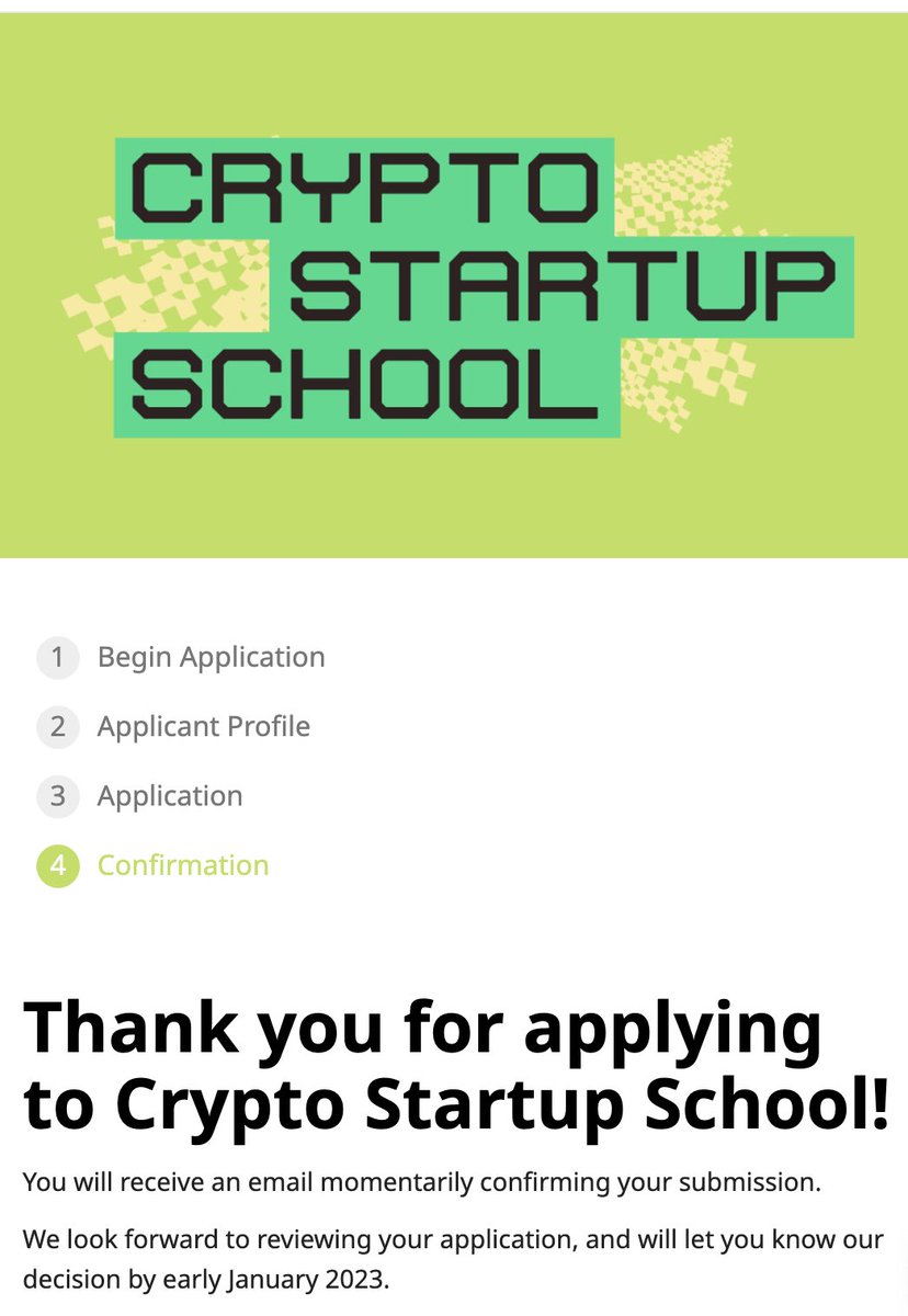We’re taking Seen to Crypto Startup School! 🚀 Fingers crossed 🤞 <a href="/a16zcrypto/">a16z crypto</a> <a href="/inthecosmicdust/">jacqline</a> <a href="/caitlinner/">Caitlin Ner 🇵🇭☁️</a> <a href="/Jackiesafari/">Jackiesafari</a>