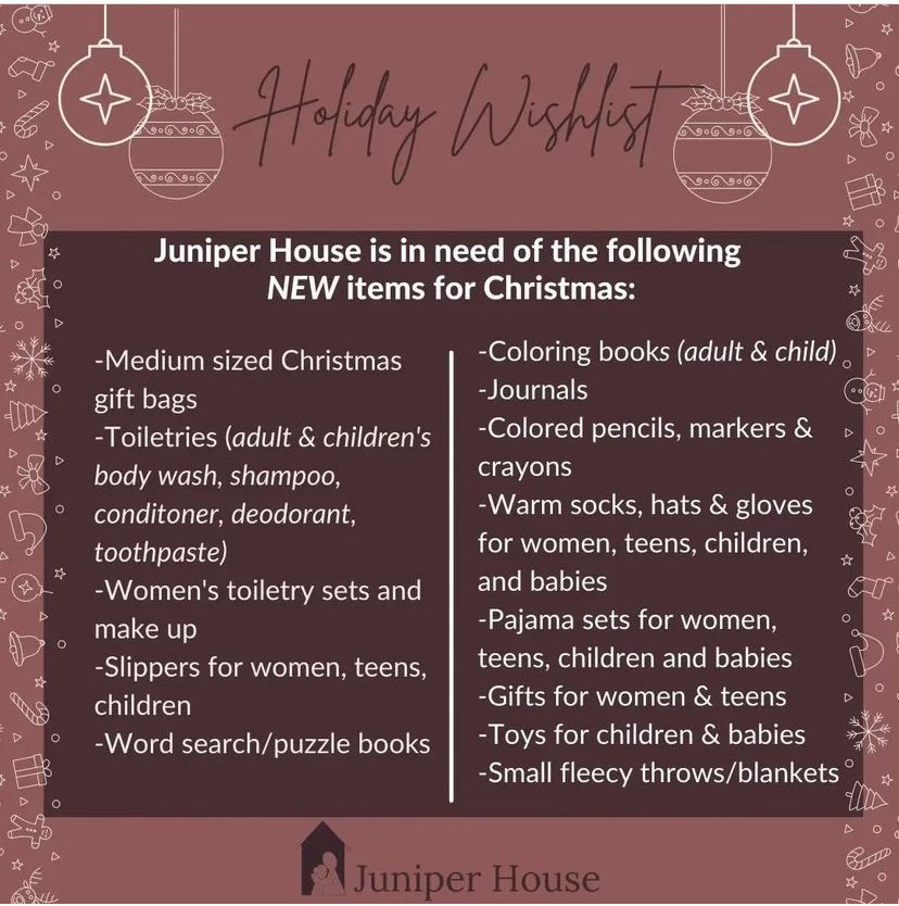 juniper_house's tweet photo. We have created a wish list of helpful items in case anyone is thinking of donating to Juniper House during this holiday season. We appreciate your support ⭐️ https://t.co/et8fKNl7jw