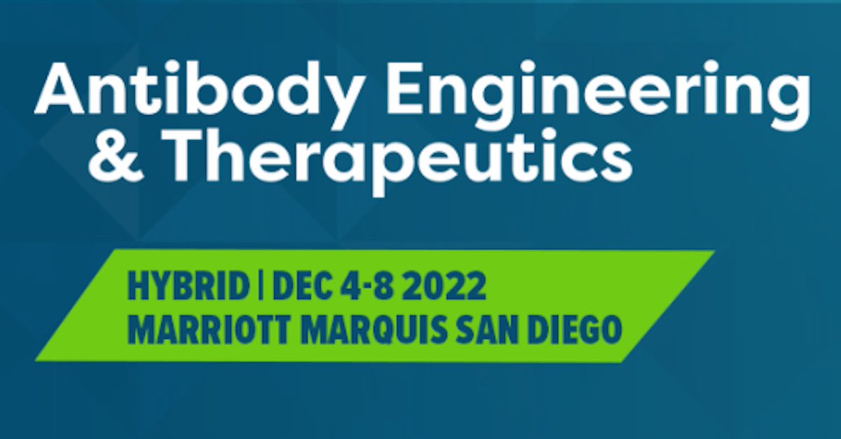 AntibodySol's tweet photo. Can’t wait to see you at AET 2022. Our founder, John S. Kenney, Ph.D., will be presenting on B-Cell subsets on Dec. 6, and we're previewing a new suite of Ab discovery services. Set a meeting to discuss benefits of both for your upcoming projects at https://t.co/CJ3n5zXPju https://t.co/V1QaZkIxt5