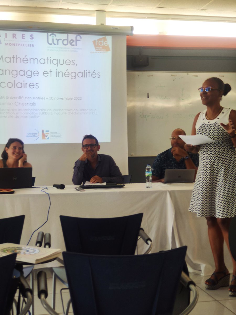 Conférence en cours sur les mathématiques : langage et inégalités scolaires. 👍🏼
Avec Aurélie Chesnais.