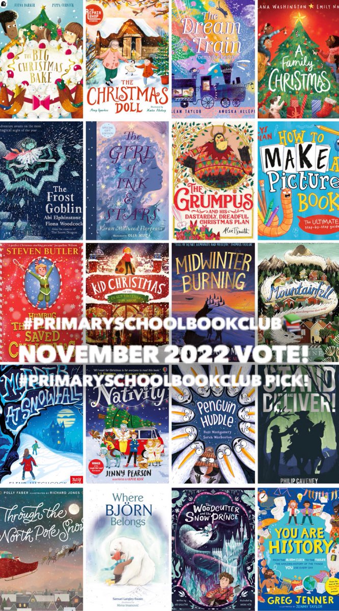 Another exciting month of books to vote for - head over to @PrimarySchoolBC before tomorrow evening to make your decision 🗳️ Such a great selection again 🤩📚 #PrimarySchoolBookClub