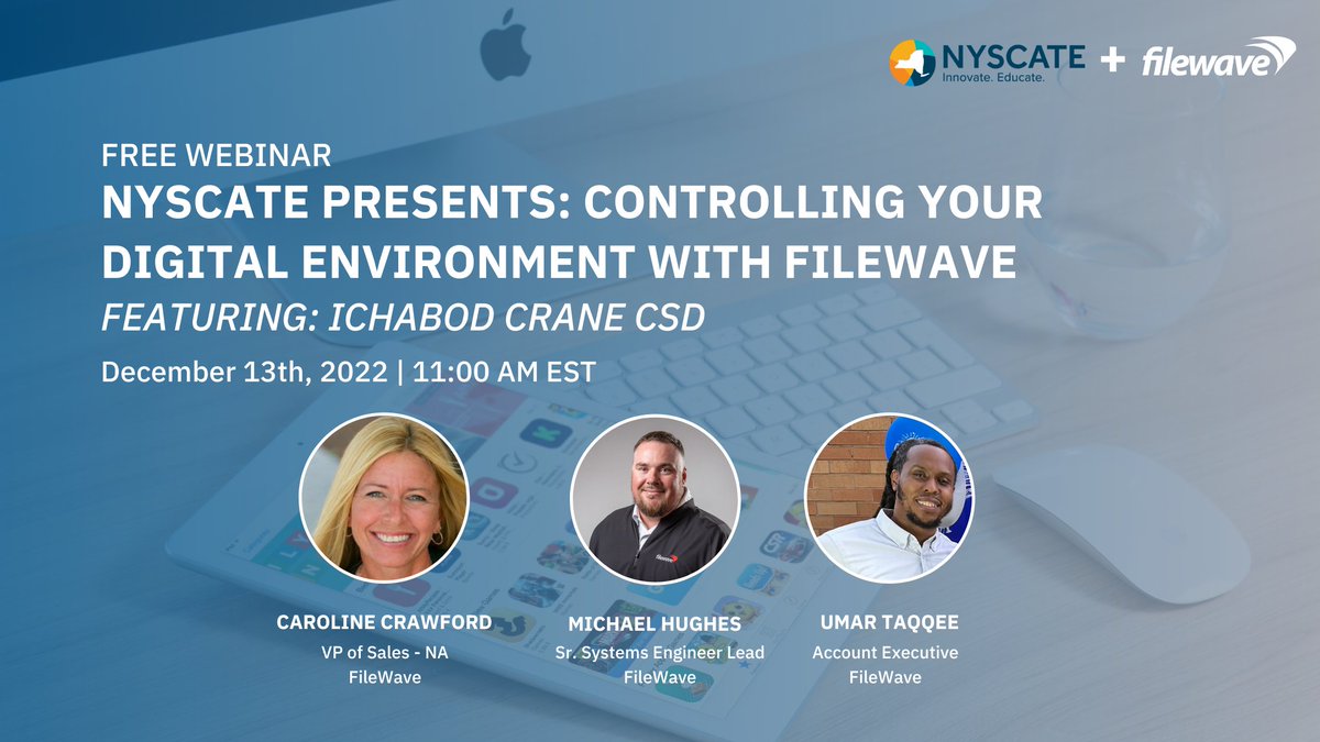 Join FileWave for a free webinar on Tuesday, December 13th at 11am EST! 🎉

Jaime Kikpole from Ichabod Crane CSD will join the FileWave team to share how he has managed school devices with FileWave for more than 20 years.

Reserve your spot today: hubs.ly/Q01tG4hv0