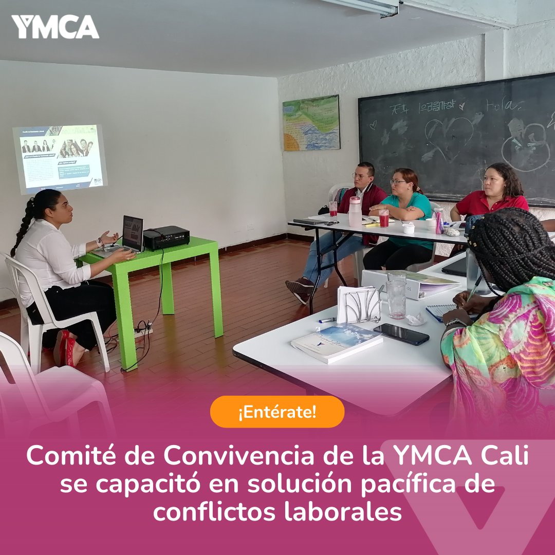 YMCACALI's tweet photo. ¡Entérate! 📲 | Durante el mes de noviembre, el área de Talento Humano de la YMCA Cali lideró una capacitación dirigida al Comité de Convivencia sobre cómo hacer el abordaje de los conflictos que pueden presentarse dentro de los diferentes espacios de trabajo. https://t.co/bgXFe67UHc
