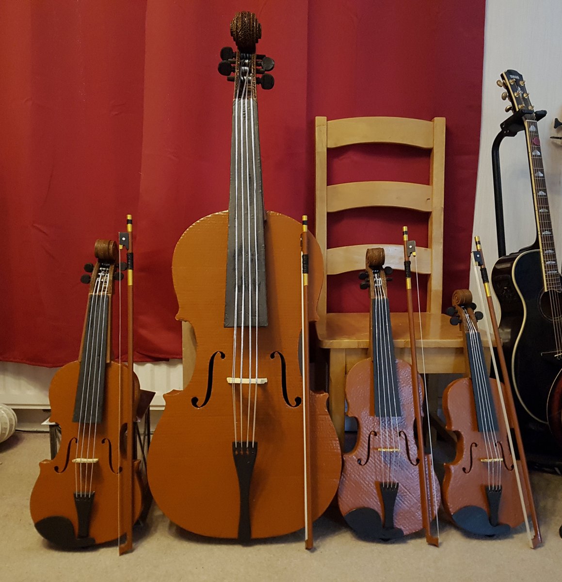 lifewithAutism1's tweet photo. This year's Christmas project was a little different from the usual, no baking required! Getting creative with recycle. 'FROM RUBBISH TO ART - A STRING QUARTET' https://t.co/W89sRonkQe  #Recycled #nationaltrust @CharlecoteNT @NTmidlands #creativity  #Artists  #stringquartet https://t.co/ulmVuwQxjT