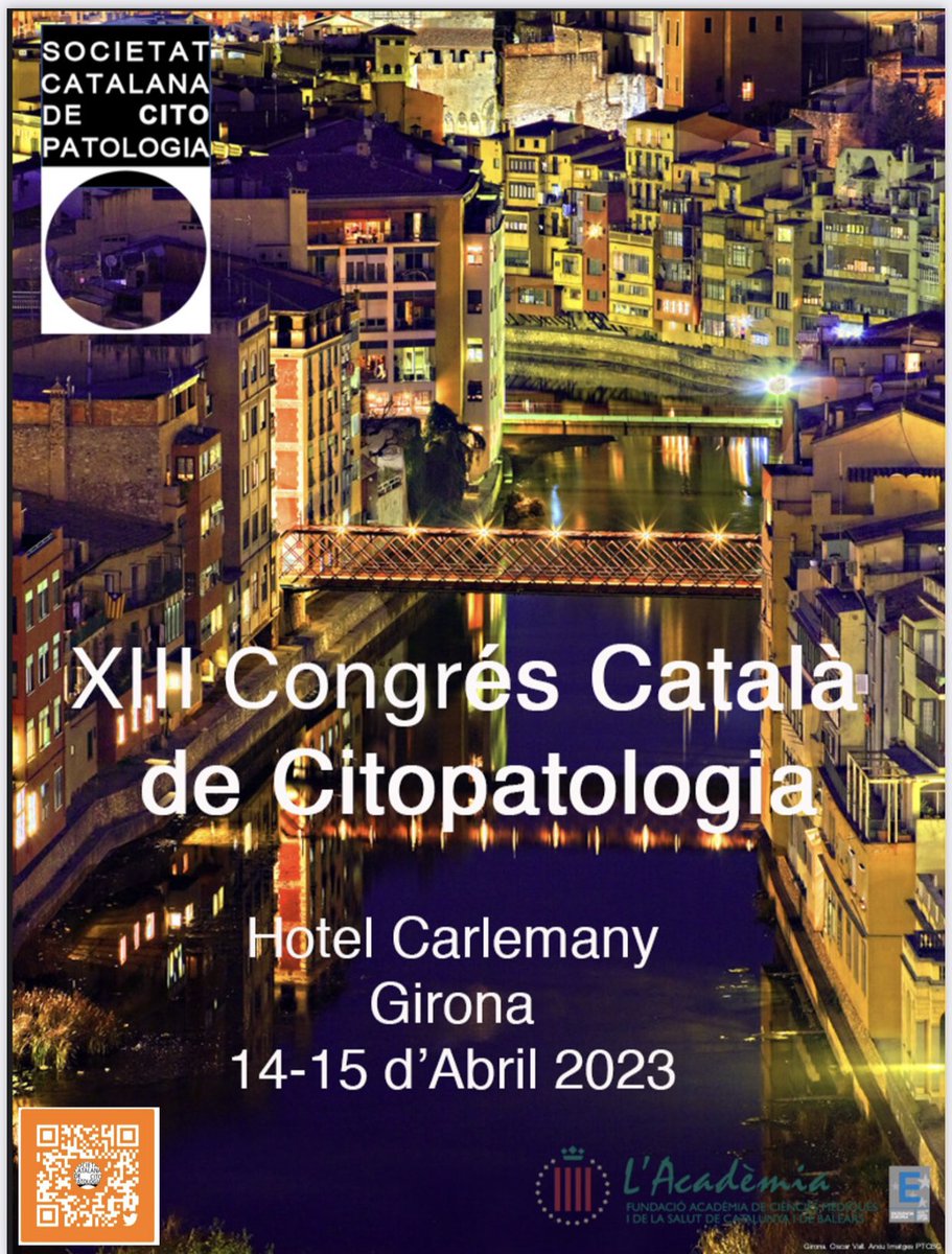 CitopatolCAT's tweet photo. Reserva les dates 13 i 14 d’abril pel XIII Congrés Català de Citopatologia.
🔖Inscripcions i enviament de treballs ja obert.
La #PAAF amb casos i conferència del Dr @edusqo, la molecular per la Dr @C_Iglesias_F i Taula Rodona sobre Citologia ginecològica. #CitopatCat 
📍 Girona https://t.co/LMCANUMqHH