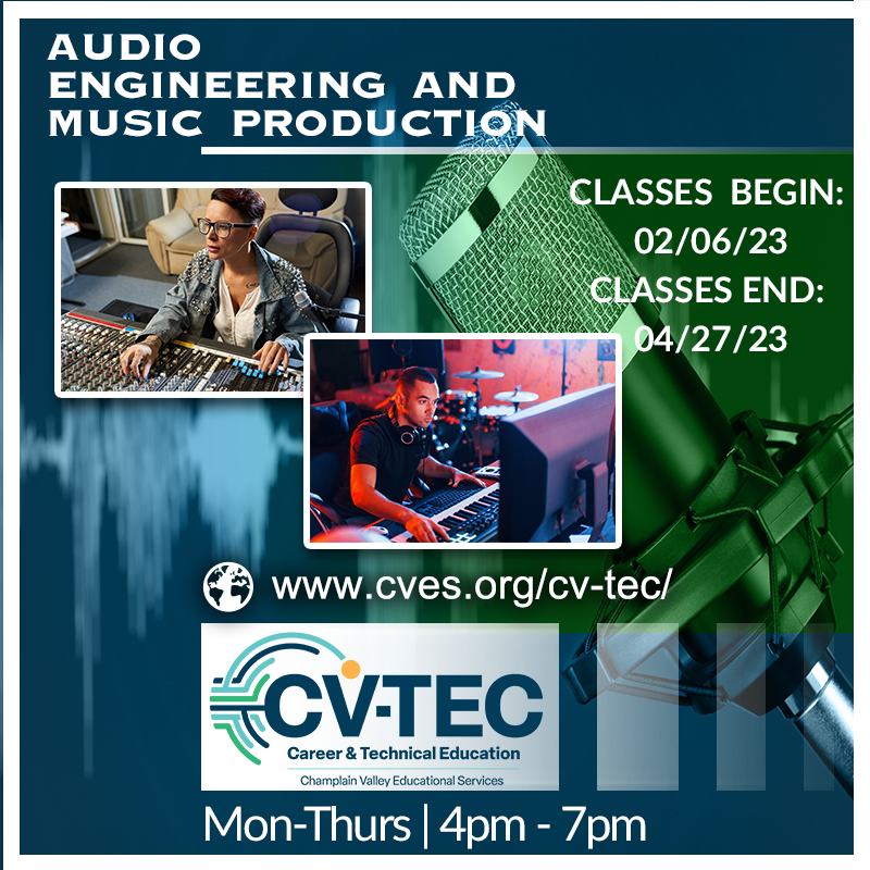 CVESBOCES's tweet photo. Here's what's coming up @ CV-TEC!!!

Classes begin: 02/06/2023

#embraceourwhy
#audiomusicproduction
#music
#musica
#musician
#musicproduction
#musicvideo
#livemusic
#lovemusic
#audioengineering
#musicpromotion
#musicmaker
#musicteacher
#musiceducator
#concierto
#remix
#beatmaker https://t.co/hGi5vmDOtG