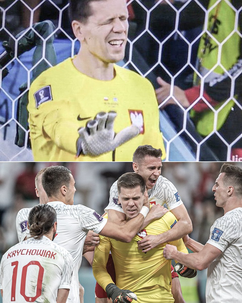 ESPNFC's tweet image. Wojciech Szczesny told everyone to calm down before he saved Messi's penalty 🥶