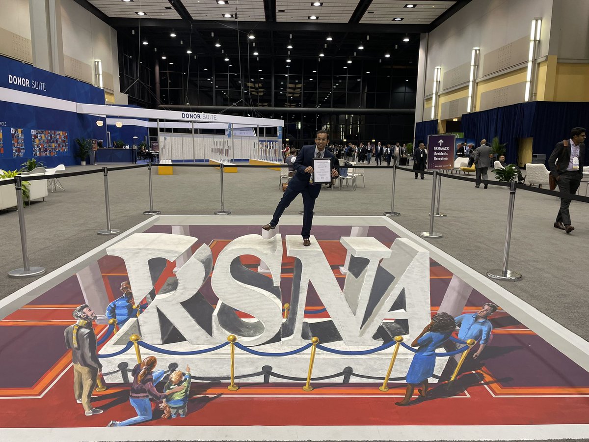 Yayyy! Super thrilled to receive @RSNA Trainee Research Prize in Chest Imaging! 
Thanks to the best mentors, Dr. Mannudeep K Kalra, Dr. Subba Digumarthy, @BernardoBizzo @KeithDreyer! 

#RSNA2022 #MedTwitter @MGH_RI @MGHImaging @clindatsci @MGH_Webster