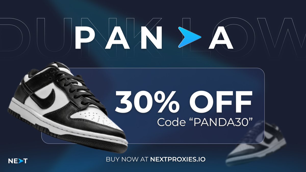 ⏰ DROPPING TOMORROW

Get you proxies here: nextproxies.io/dashboard/

🏷️ 30% off with code „PANDA30“

Like and RT for a free GB Residential Plan! 💙