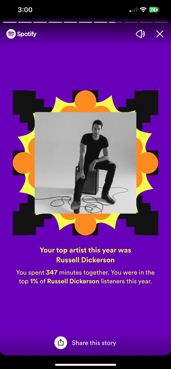 anggibson09's tweet photo. @russelled top 1% listener on Spotify! Now come back to Columbus so I can see you live for a 4th time 😍 https://t.co/9Pda2WzMzk