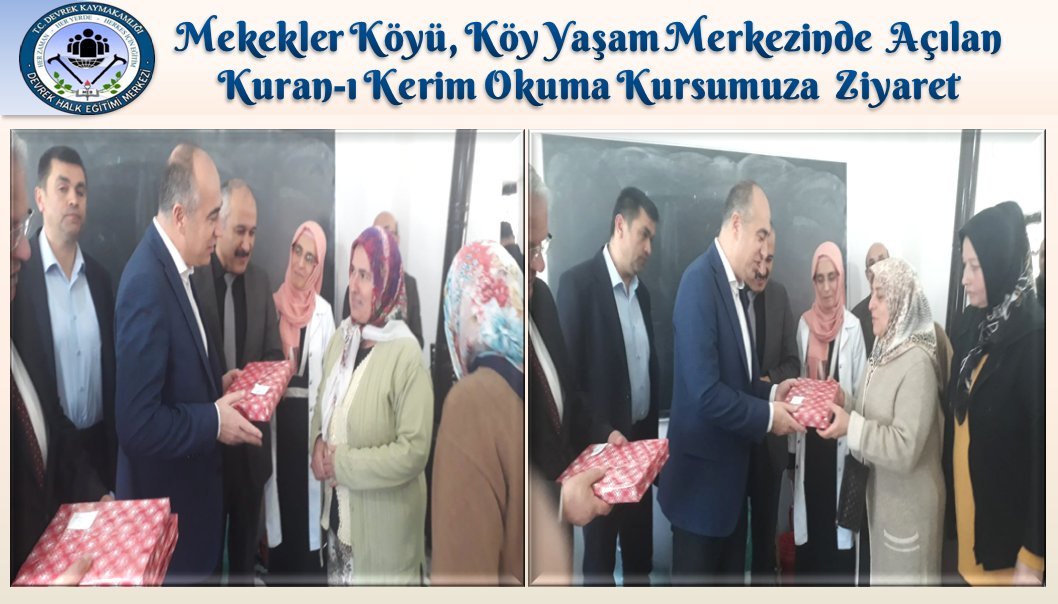 DevrekHem's tweet photo. Kaymakamımız Sayın Ümit ALTAY, Mekekler Köyü Köy Yaşam Merkezinde açmış olduğumuz Kuran-ı Kerim Okuma Kursumuzu ziyaret ederek, kursiyerlerimize  Kuran-ı Kerim hediye etti.@tcmeb @mebhbogm @sdulger43 @zuleyhaaldogan @ercankahya67 @MATLI8 @OzluogluYasar  @HasanErgul83 https://t.co/CJ76LjhyJ7