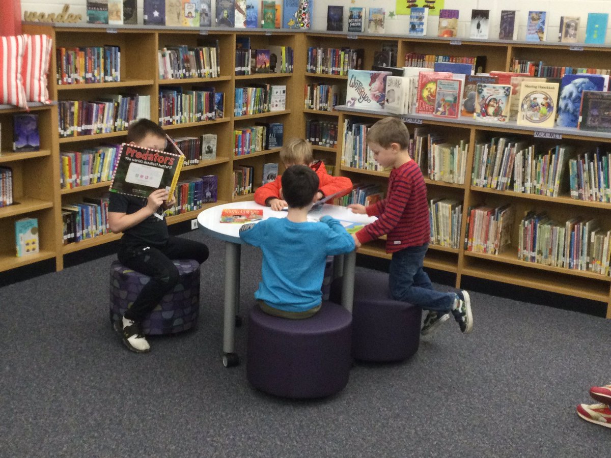 French Creek friends are enjoying the new library furniture! #WhatMakesFCSpecial #OJRSD