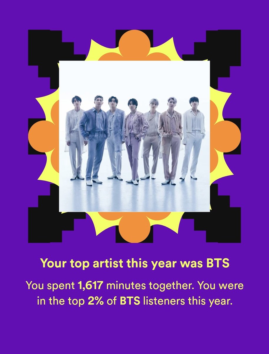 BTS being my top artist yet again this year....nice 😌😌😌😌