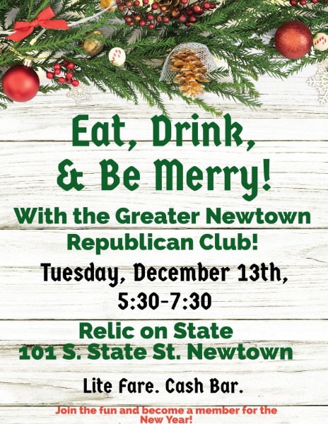NewtownGOP's tweet photo. Greater Newtown Republican Club Holiday Party 2022 - https://t.co/ZAO0ICoTn4 https://t.co/0YFkkNC5oB