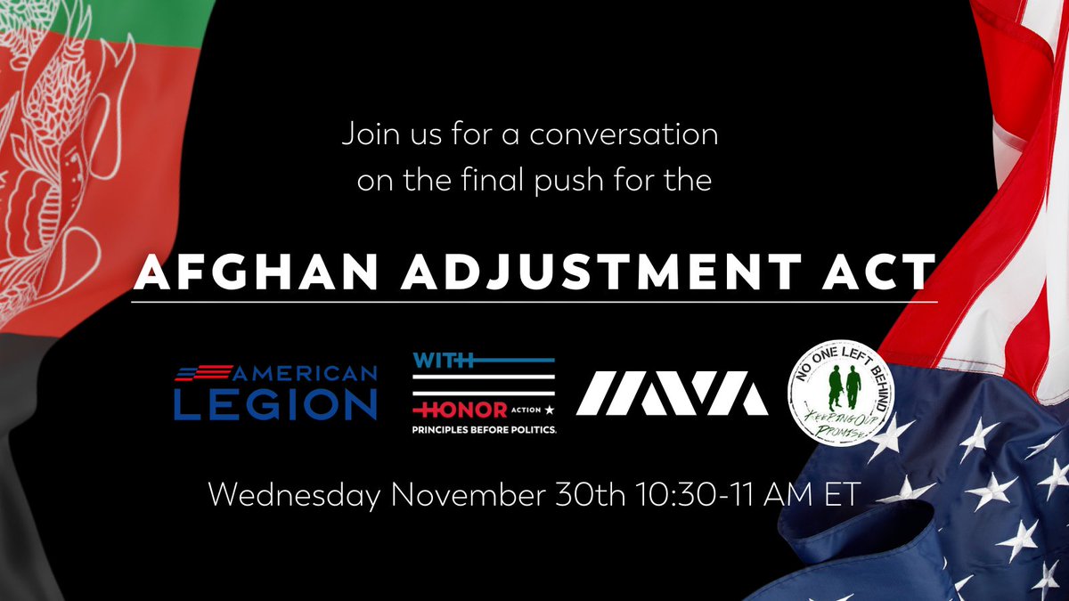 JeremyButler01's tweet photo. ICYMI this morning, we had a great conversation regarding the urgent need for Congress to pass the #AfghanAdjustmentAct. Time is running out to keep our promise to our allies. Get caught up here: https://t.co/ZptVf48M4v @AmericanLegion, @WithHonorAction, @iava, @n1leftbehind https://t.co/6Boi4Wju5O