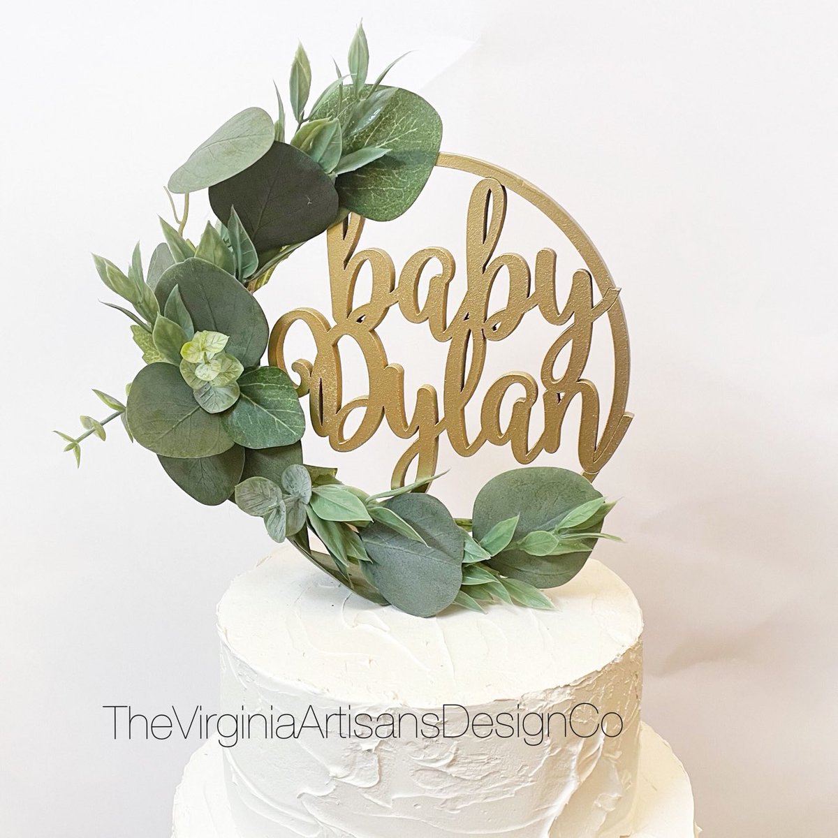 Excited to share this item from my #etsy shop: Personalized With Faux Greenery Cake Topper - Cake Topper - Cake Topper, Cake Topper #babyshower #greenbabyshower #eucalyptusbaby #greeneryparty #greenerybabyshower #eucalyptus etsy.me/3VzZTeA