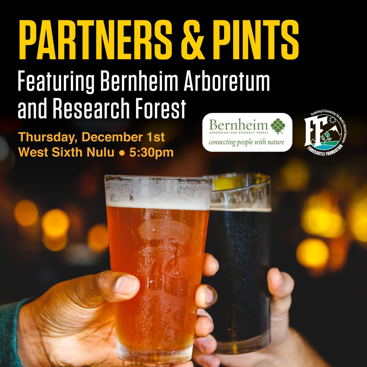 Join us Thursday for Partner &amp; Pints with <a href="/BernheimForest/">Bernheim Forest</a>! 🌲