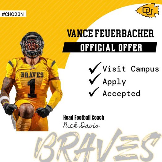 Extremely proud to have received my 6th offer which came from <a href="/OttawaBravesFB/">Ottawa Braves Football</a>!!!
Thank you <a href="/CoachHennes/">Tyler Hennes</a> for this great opportunity!!