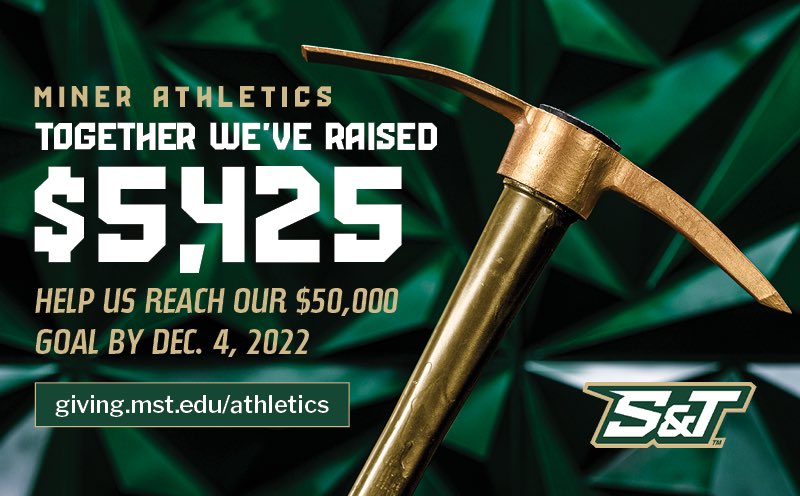 Please help Miner Athletics reach our goal! 

Your contributions can also go directly towards Women’s Basketball!

Giving.mst.edu/athletics