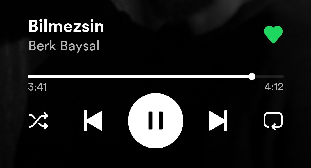 En çok dinlediğim şarkının bu olması bi miktar kalbimi kırdı..