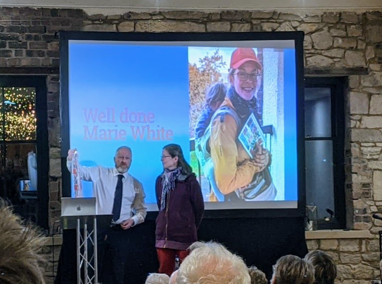 YesLinwood's tweet photo. Special award for Marie at tonight's #BelieveInScotland event :-) https://t.co/RTkxfCL2EB