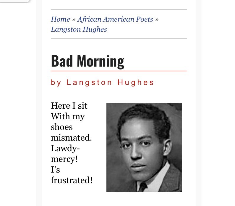 janeoppermann's tweet photo. @KathleenMRooney From one of my favorite poets, Langston Hughes: https://t.co/b4T4tS9uDD