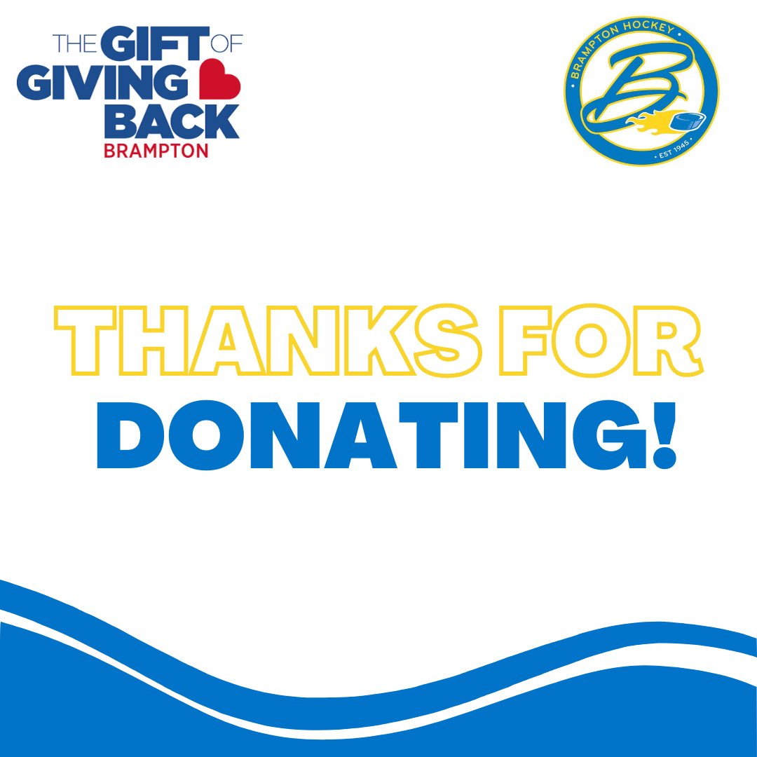 bramptonhockey's tweet photo. Today is the final day to donate to our @giftgivingback food drive! We will be accepting donations @RegenBrampton until 10pm tonight! Every donation counts and will help kids feed kids! Thank you to everyone who has already donated! #giftofgivingback #Brampton #hockey https://t.co/Zf4hJWyyE1