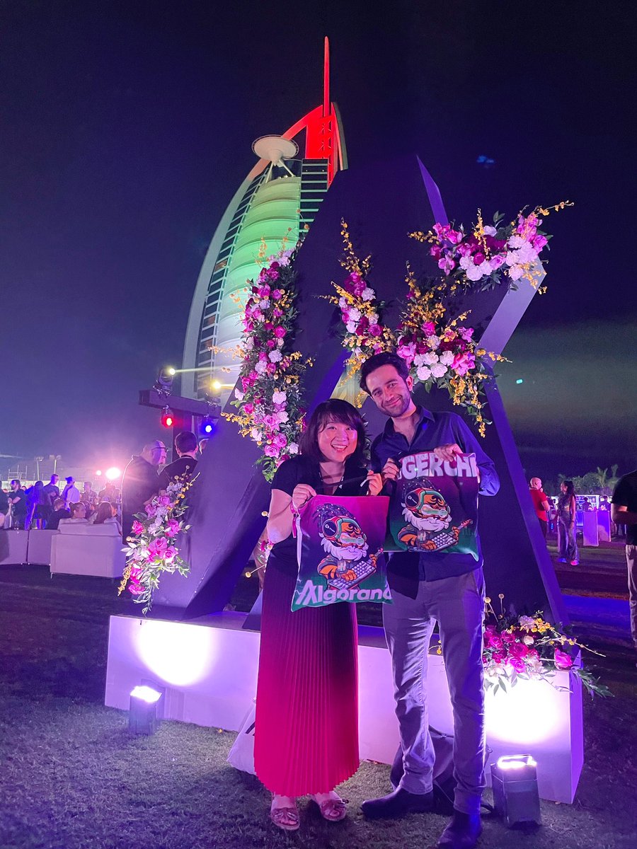 It was a wonderful night at the wrap up party in Jumeirah beach resort.  We had a blast!  Thanks to the team #Algorand for organising all these.  We had fun! 😍<a href="/StaciW_DC/">staci.algo</a> <a href="/Idan_me/">Idan</a> <a href="/weibaobao2030/">Weibaobao🐾</a> <a href="/AlgoFoundation/">Algorand Foundation</a> 
<a href="/DecipherEvent/">Decipher 2022</a> 
#Decipher2022