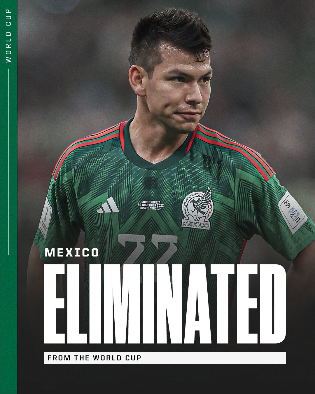 Mexico is eliminated from the World Cup. First time since 1990 that th