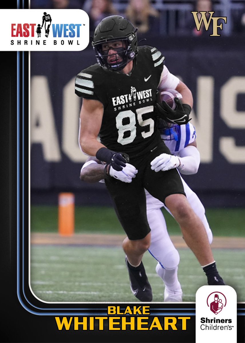 Invite Accepted!✅📈

<a href="/WakeFB/">Wake Forest Football</a> TE Blake Whiteheart (<a href="/BlakeWhiteheart/">blake whiteheart</a>) has
accepted his invite to the
2023 East-West
#ShrineBowl!
#GoDeacs I
#ShrineBowlRoadToVegas