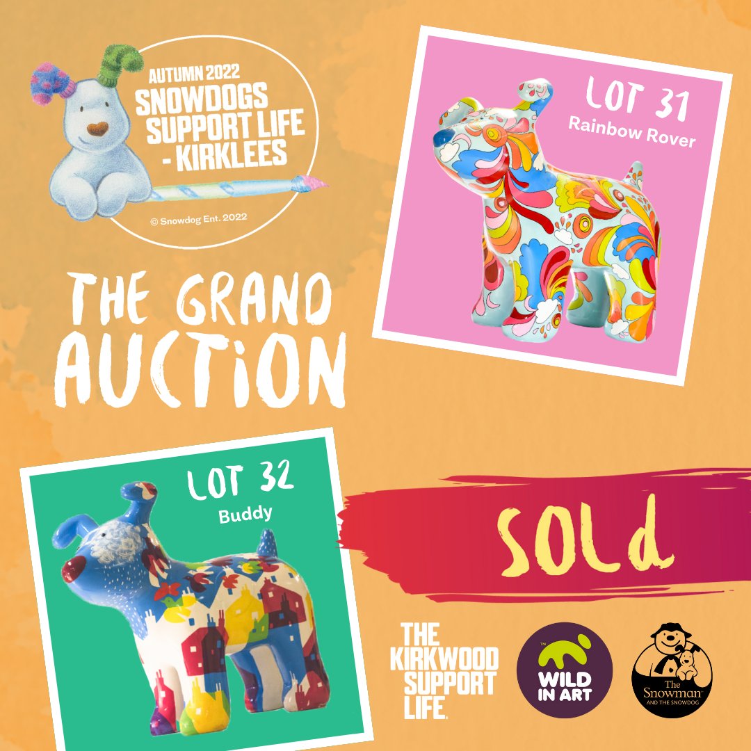 The gavel has gone down on the very last lot. We're delighted to say that all 32 of our amazing #Snowdogs have been successfully rehomed this evening. Keep an eye out for the Grand Total once we've counted up! 

#SnowdogsKirklees
#thekirkwood
#supportlife