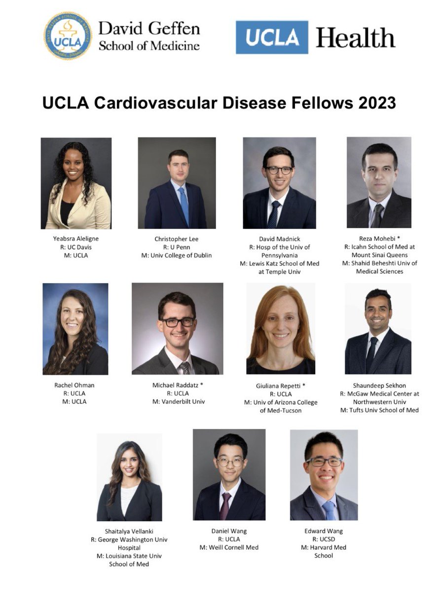 INTRODUCING...*🥁* Our @DOM_UCLA @uclaCVfellows Class of 2026! @kewatson @netta_doc @HayaseJustin @arafiqmd1 & I welcome you to @UCLAHealth, ☀️, a phenomenal training experience...and above all else, our awesome #bruinhearts family!!!
