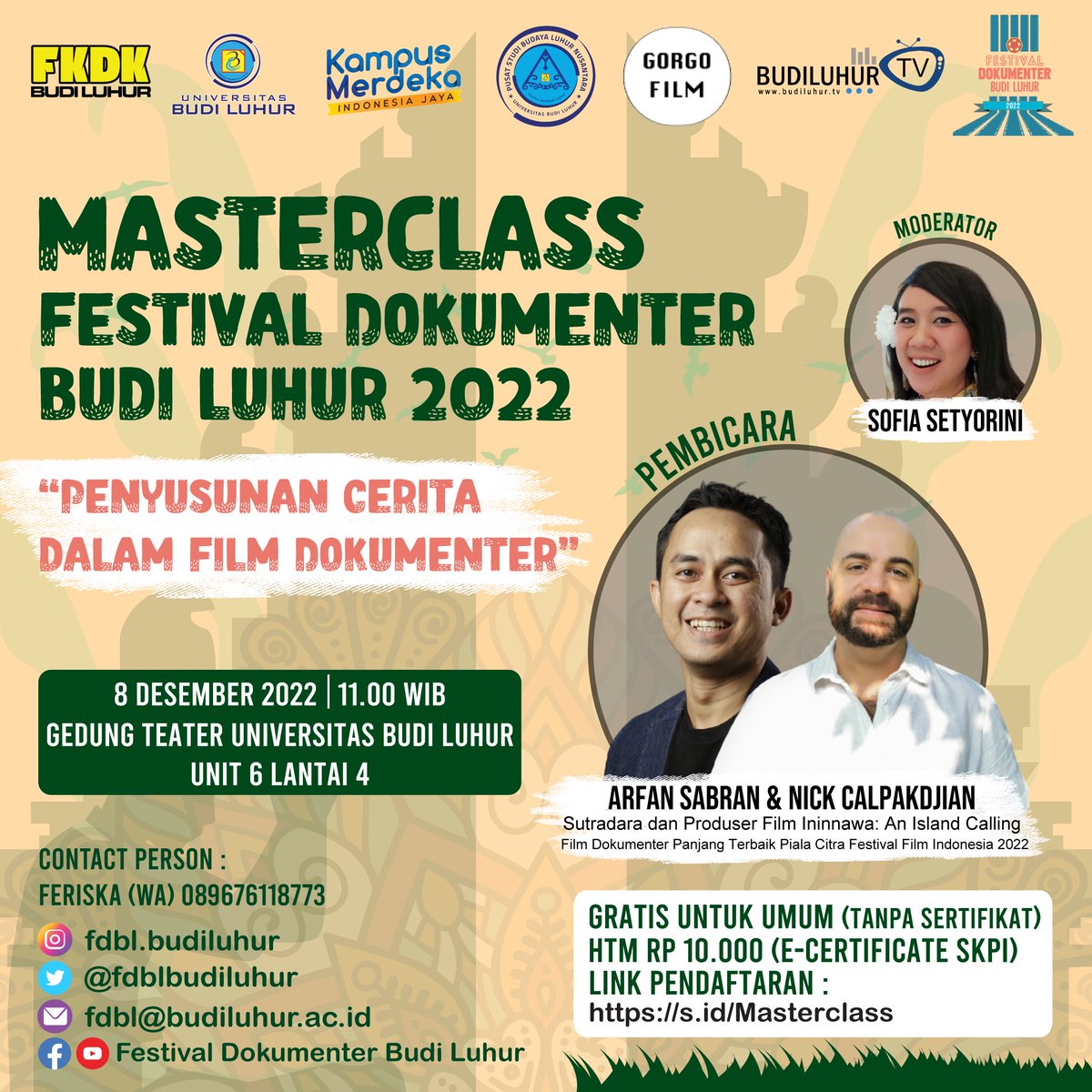 Let's go jangan sampai kehabisan!
Untuk kamu yang ingin daftar silahkan klik disini s.id/Masterclass