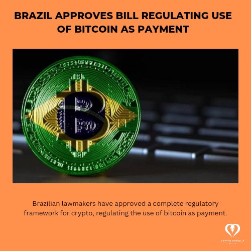 hashim946's tweet photo. Brazil ๐ง๐ท has officially recognized #bitcon as a means of payment
source :- https://t.co/WOwKgvLj2d
#BITCOIN #brazil #ETHIndiaco #ETHIndia #Web3 #blockchiantechnology #news https://t.co/EWZqpLHKAc
