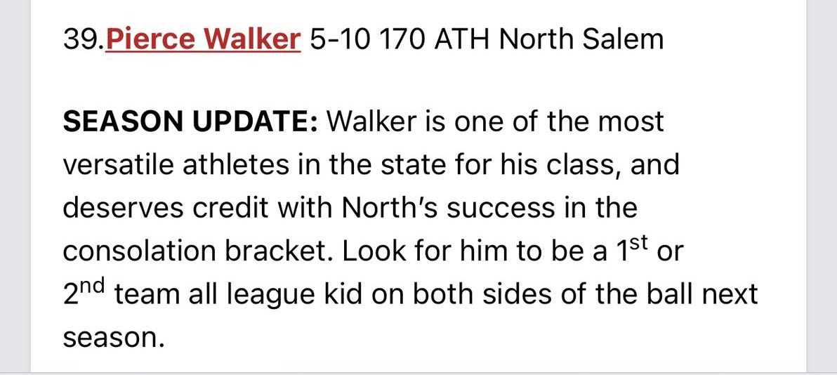 Keep grinding <a href="/pierce_walker7/">Pierce Walker</a>. Thanks <a href="/PrepRedzoneOR/">Prep Redzone Oregon</a> and <a href="/JordanJ_/">Jordan Johnson</a> prepredzone.com/oregon/ranking… <a href="/PeteMartiniSJ/">Pete Martini</a>