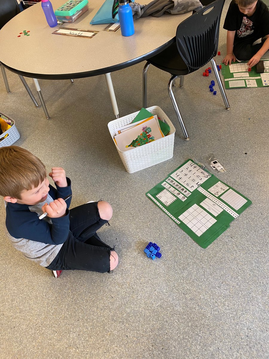 Number sense with the K/1s today. Working on visual, concrete and symbolic representations of numbers. We such a bright group of Cobras! <a href="/CayleySchool/">Cayley School</a>