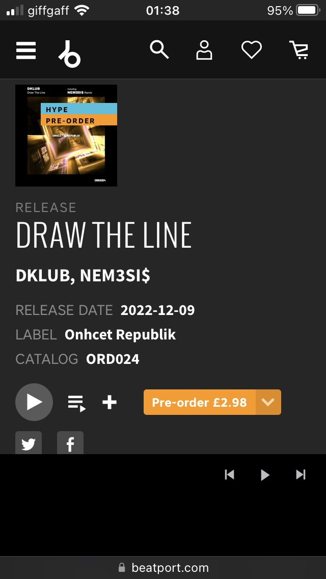 Pre order your copy of my latest remix 👉🏼 beatport.com/track/draw-the… #NewMusic #remix #newrelease #preorder #drawtheline #techno